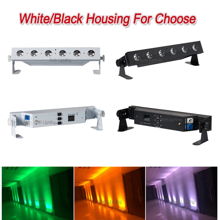 wedding lighting fixtures 6X18w RGBAW UV wash light dj uplighs battery powered led light bar