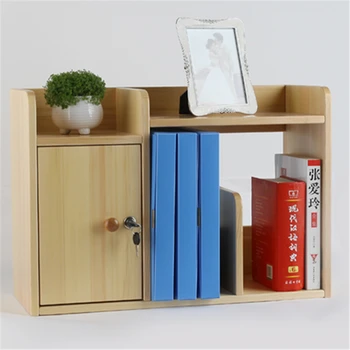 Simple Small Pine Wood Desk File Storage Cabinet Mini Wooden Book