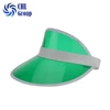 Wholesale hot selling green pvc plastic sun visor cap hats