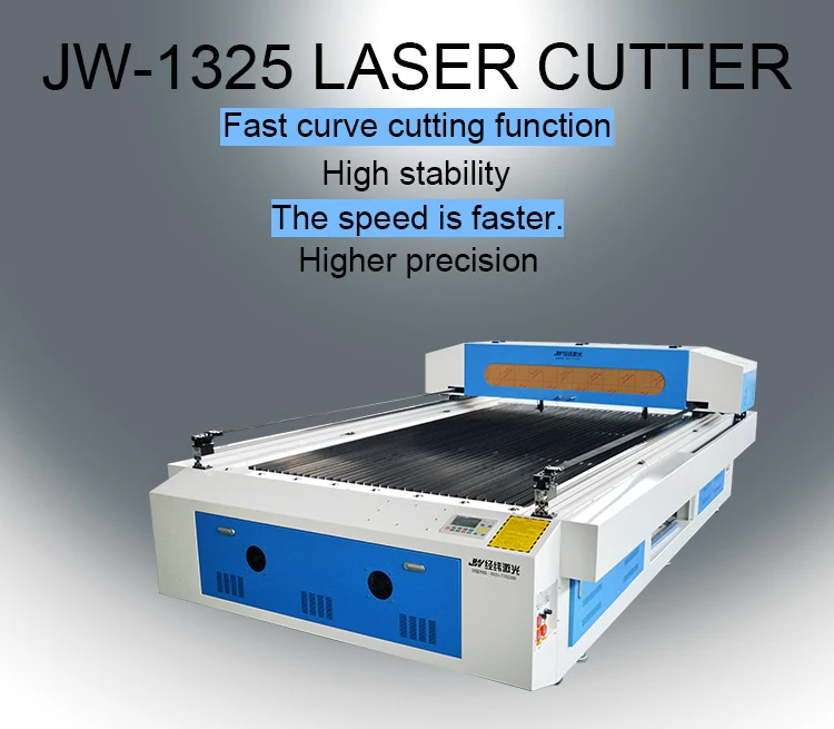 jingwei 1325 100w 130w 150w 260w 300w co2 laser cutting machine