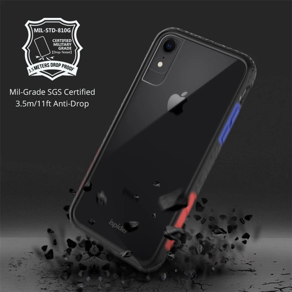 3.5m Drop Tested Hybrid Rugged Clear Phone Cases for iPhone 11 XR X Xs Max