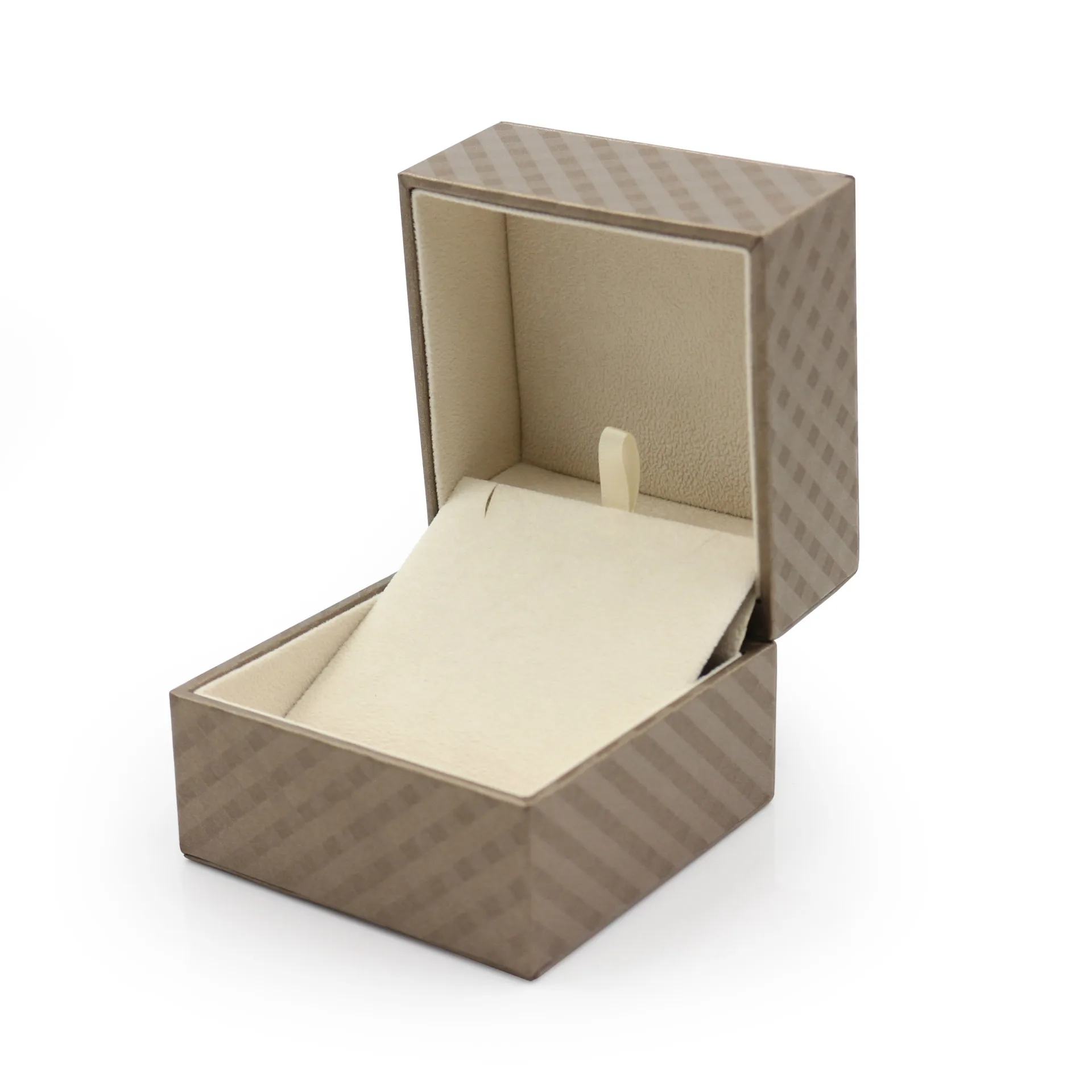 Brown Kraft Paper Jewelry Box For Ring Pendant Necklace Long Chain