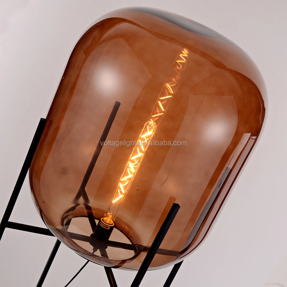 Decoratieve glas vloerlamp oda grote vloerstaande lamp unieke ...