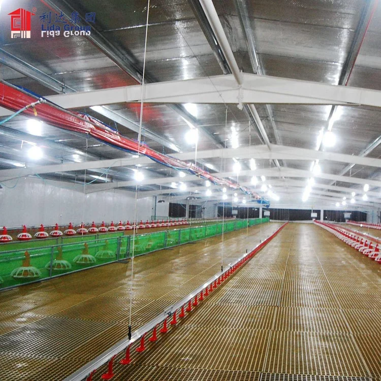 2019 prefabricated light steel structure chicken farm building with full equipment