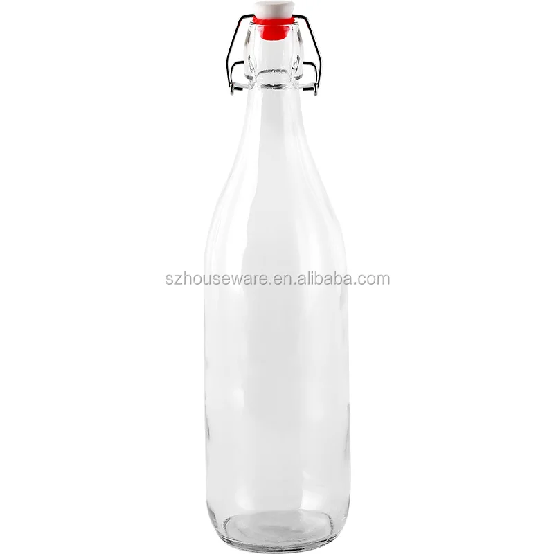 Swing Top Glass Bottle 1 Liter/32oz Buy Glass Bottle With Stopper