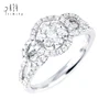 Attractive High End Luxury Bridal Jewelry Set 18k Gold Brilliant Round Diamond Cluster Ring