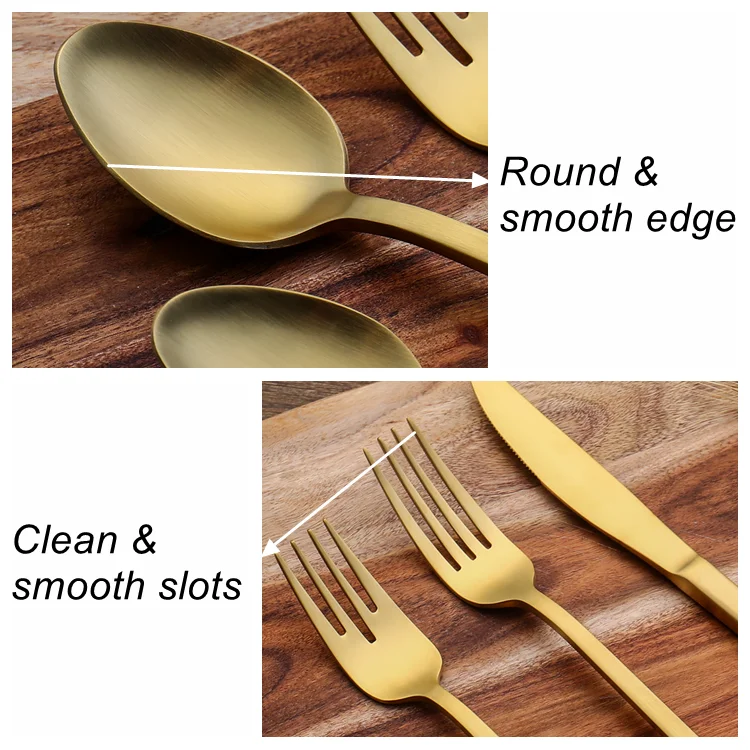 Bulk Gold Plated Flatware,Stainless Steel 304 Gold Cutlery Set,Kitchen