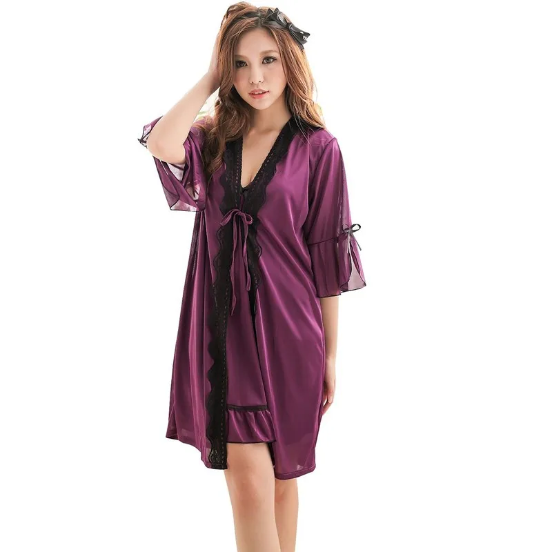 purple night gown