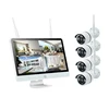 Plug And Play 4CH CCTV Wireless NVR Kit 15 Inch Screen P2P HD WIFI Outdoor IP Camera IR Surveillance System
