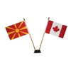 Cheap Wholesale Customized Table Flag with Stainless Steel / Wooden Base