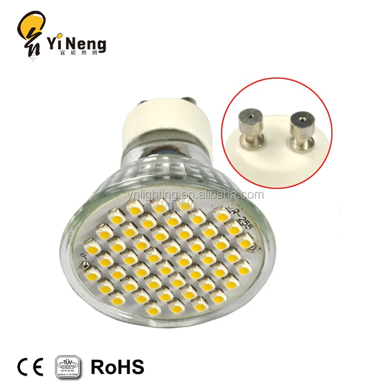 Glass housing 5w smd Gu5.3 led light spot Gu10