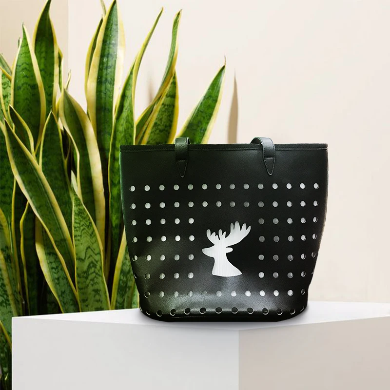 夜光纤维圣诞森林鹿头包假日袋圣诞包