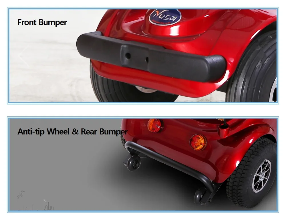 450w Mtm Motor Standard Size Off Road 4 Wheel Electric Mobility Scooter