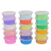 18 pcs Crystal colorful fluffy slime cups foam balls fruit slices activities DIY slime