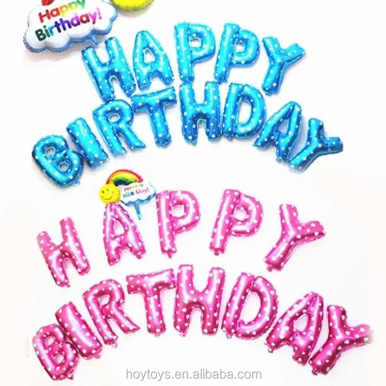 Happy Birthday Letter Shaped Foil Balloons - Buy Foil Balloons,Letter ...
