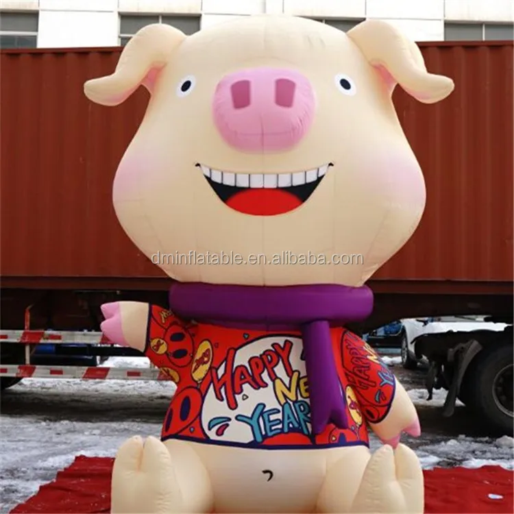 large inflatable pig