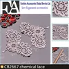 CB2667 Applique Flower Nigerian Cord Lace Bridal Veil Embroidery Lace Trim for Wedding