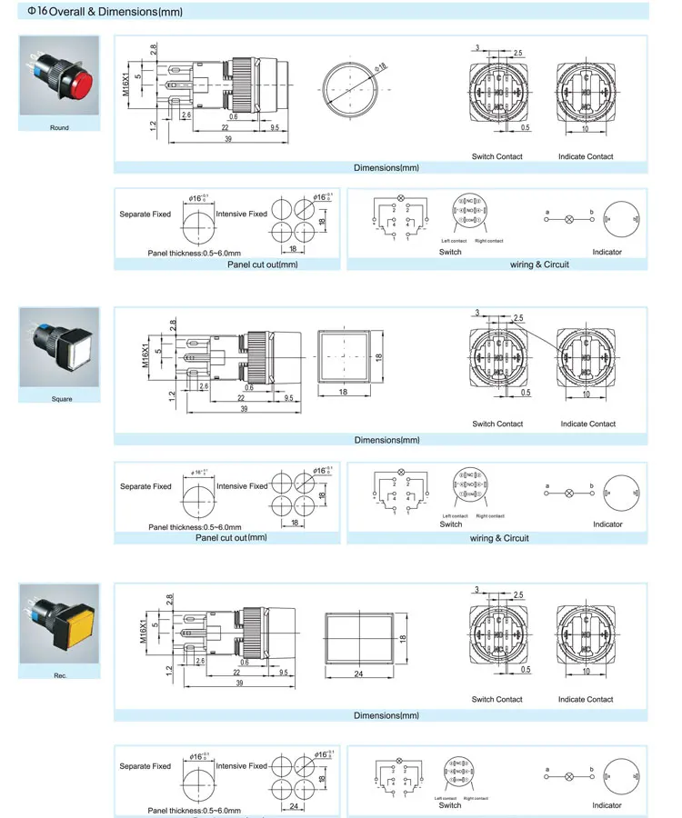 motorcycle push button switch