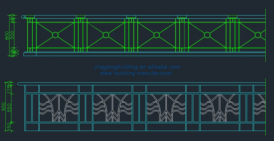 Outdoor Entrance Wrought Iron Big Gates 