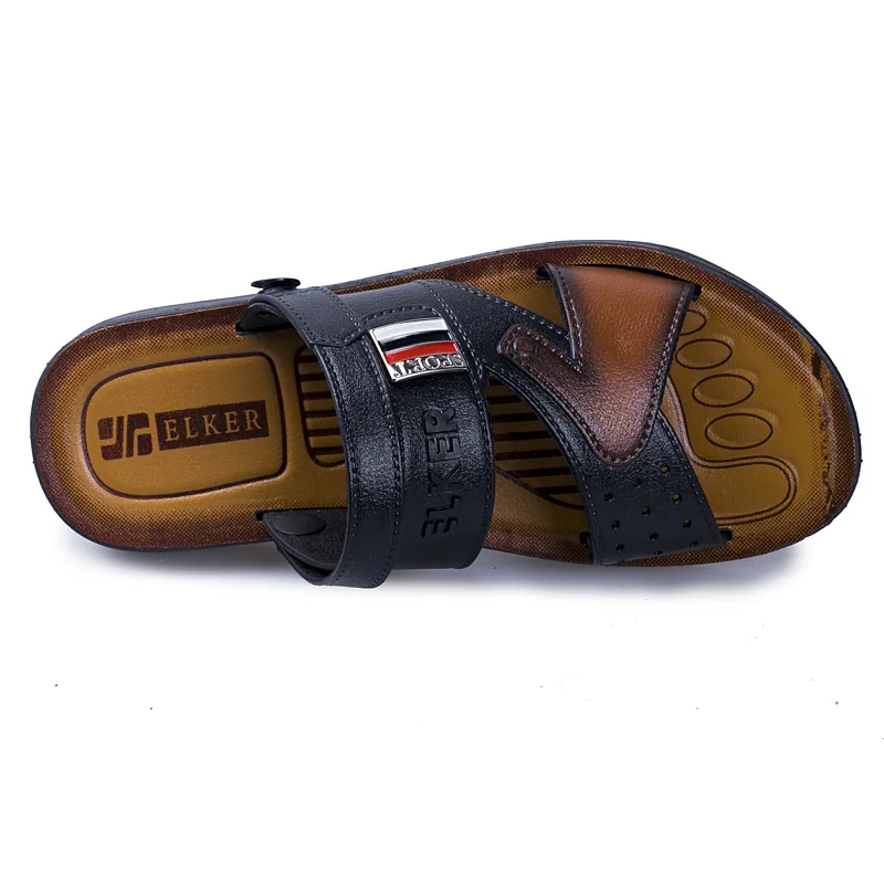 Topsion Best Seller Amazon Cheap Men Wholesale Leather Arabic Dubai Casual Cork Sandals 