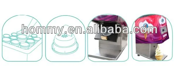 Industrial Soft Serve Ice Cream One Shot Dispensing Machine Frozen