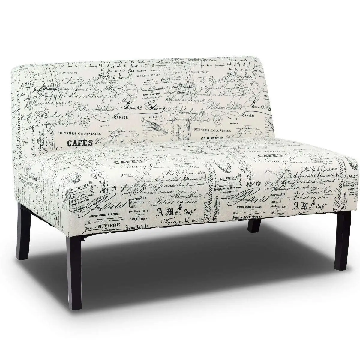 Modern Unusual Sofa Design Find Get Quotations Giantex Armless Loveseat Sofa Modern Chair Couch Wood Living Room Leisure Fabric Furniture Letter