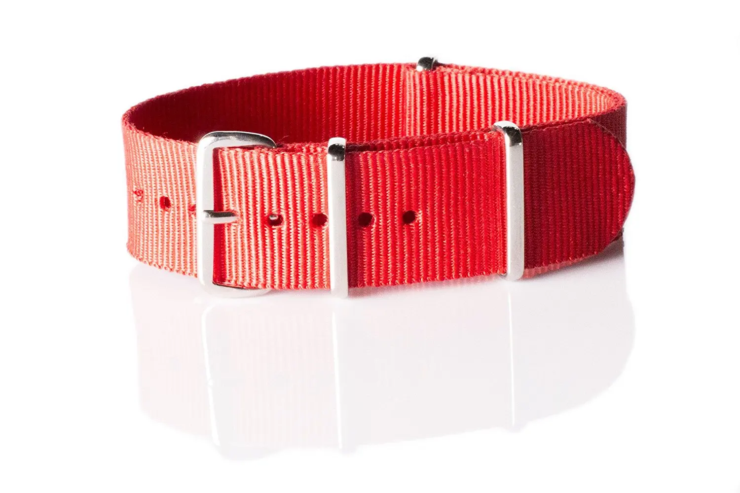 NATO G10 Nylon Premium Quality Replacement Watch Band Strap - 20mm / Red - FITS ALL WATCHES - (Military Army, J. Crew, Timex Weekender, Daniel Wellington, Urban Outfitters, Luminox, Seiko, Citizen, Blackout Watches, Victorinox Swiss Army, Rolex and more)
