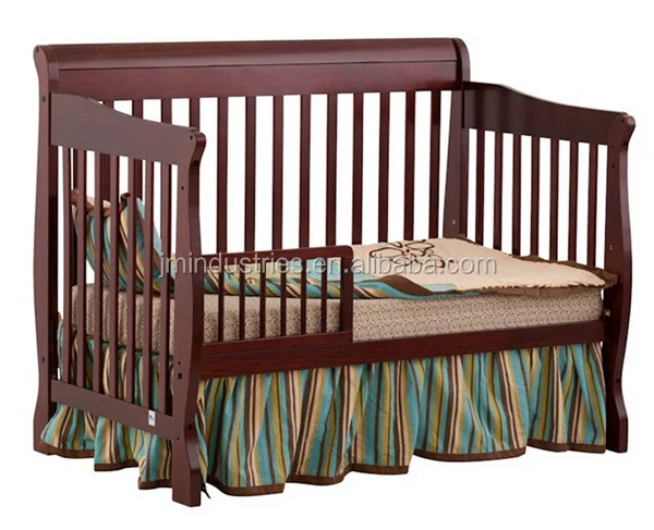 Wholesale Solid Wood Baby Cribs Cherry Wooden Convertible Mini