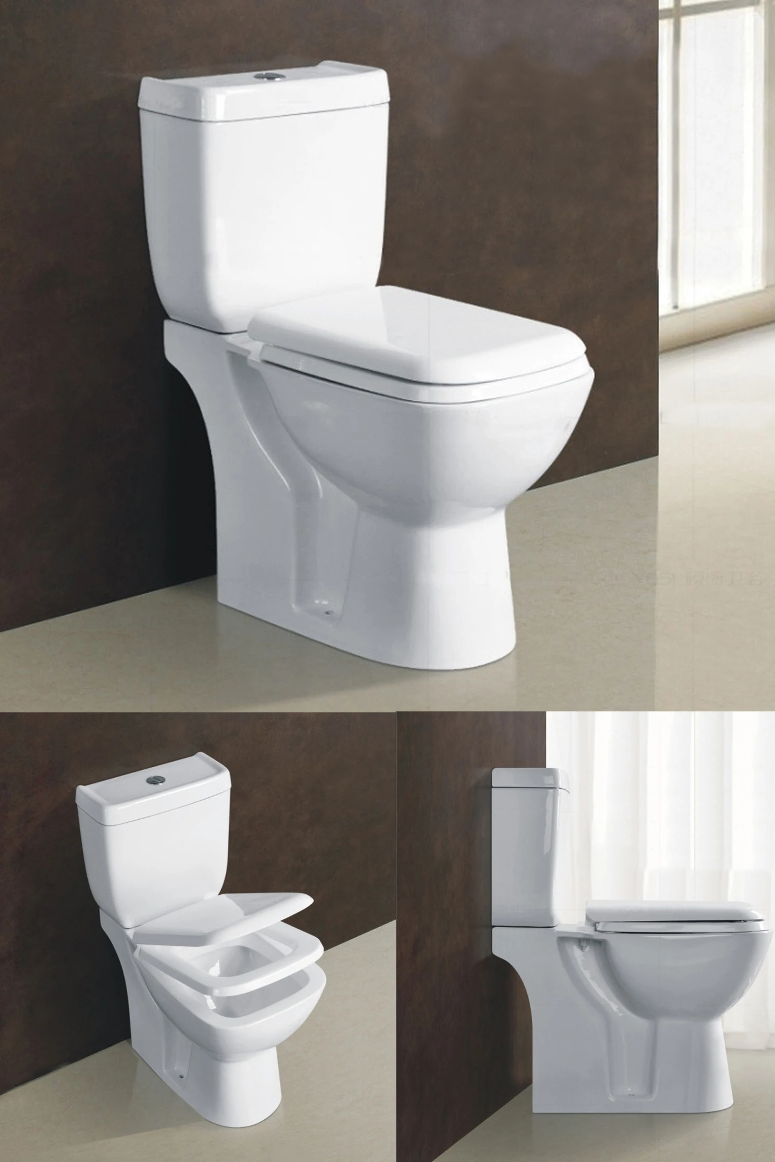 Sanitary Ware Bathroom Ceramic Two Piece Wc Toilet with P-Trap