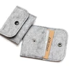 Wholesale customized Logo Small Wool Felt Wallet Coin Purse Pouch With Card Holder