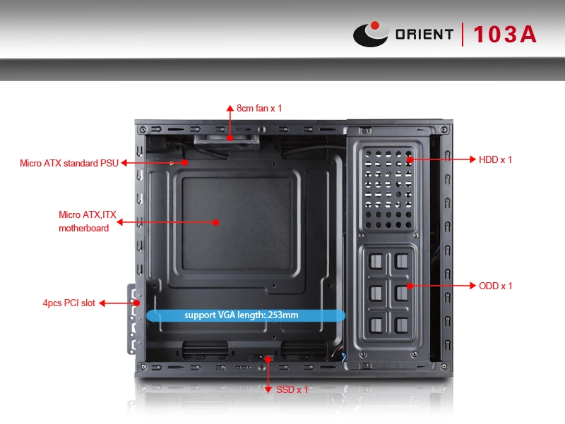 Factory Manufacture Slim Micro Atx Computer Case Which Supports Micro
