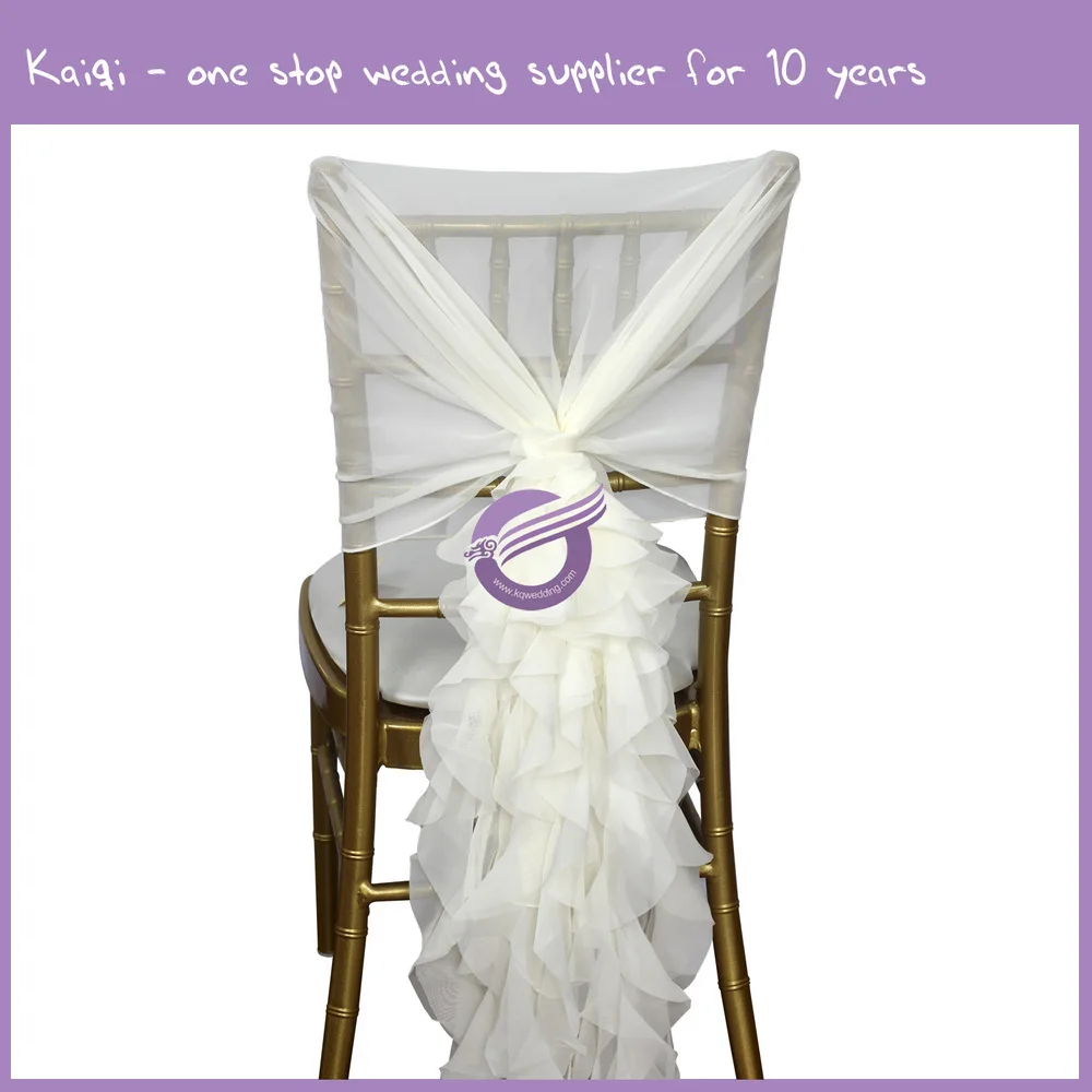Wedding Chiffon Elegant Cheap Wholesale Ruffle Chair Sash Buy Ruffle