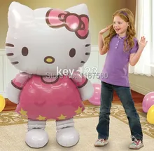 116x68cm  Hello Kitty Cat foil balloons cartoon birthday decoration wedding party inflatable air balloons Classic toys