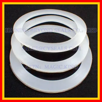 2-Pack Silicone Rubber Gaskets - 2.5mm Thick Flat Seal Washers For ID 20/25/32/40/50mm Pipe Fittings, White