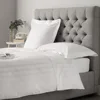 Star Hotel Quality White 100% Cotton 300 Thread Count Stripe Flat Bed Sheets