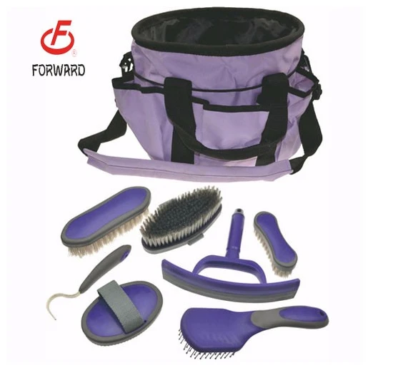 Horse Grooming Cleaning Brush Kit Horse Cleaning Equipment Bag Set