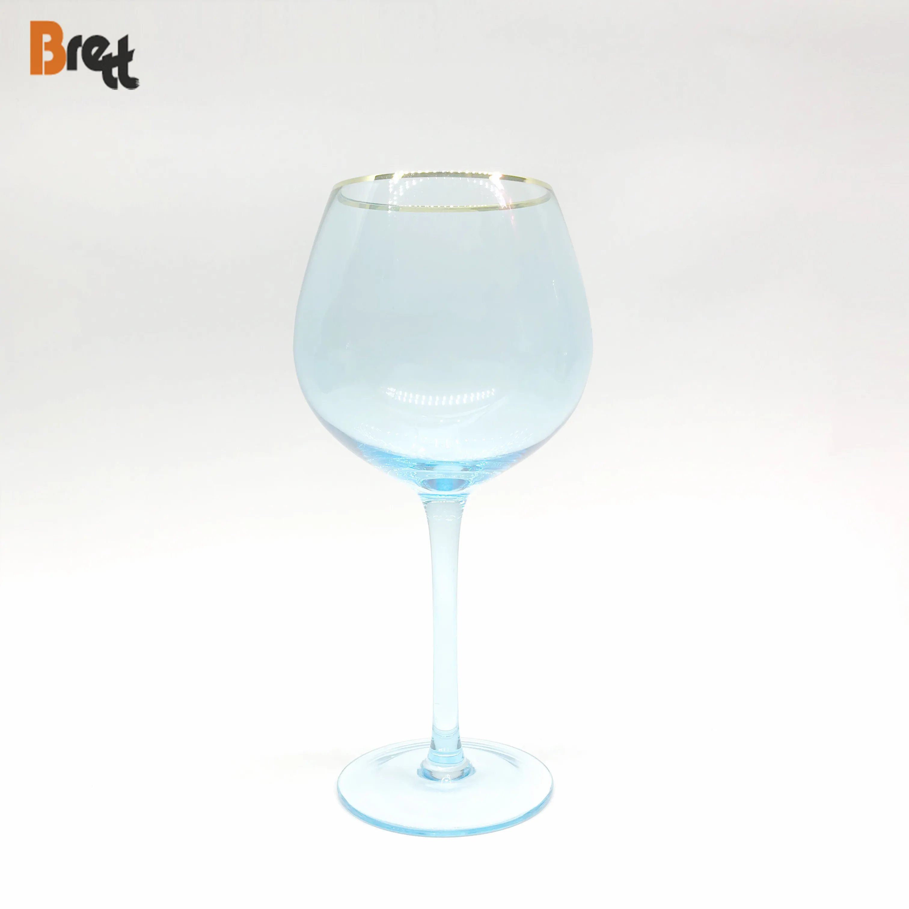 Guangzhou Best Blue Glassware Brands Crystal Wine Glass Beer Juice Water Glass Cup