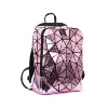 2019 New fashion style ladies girls school daily Shining bag geometric mirror effect diamond pu backpack women