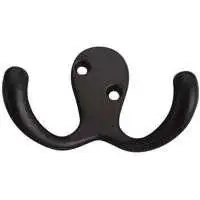 MINTCRAFT 23263ORBB3L Robe Hooks with Double Prong Orb