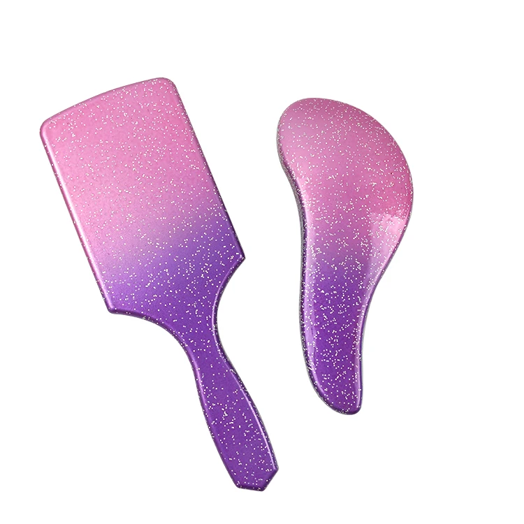 Wholesale Bling Diamond Square Hair Brush Soft Cushion Glitter Paddle
