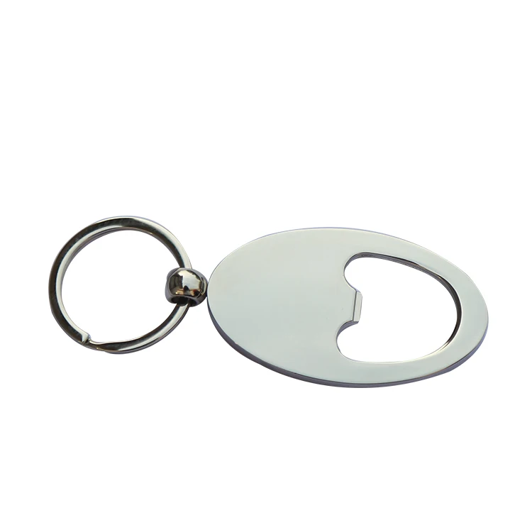 high quality zinc alloy heart shape funny custom metal silver bottle opener with key chain