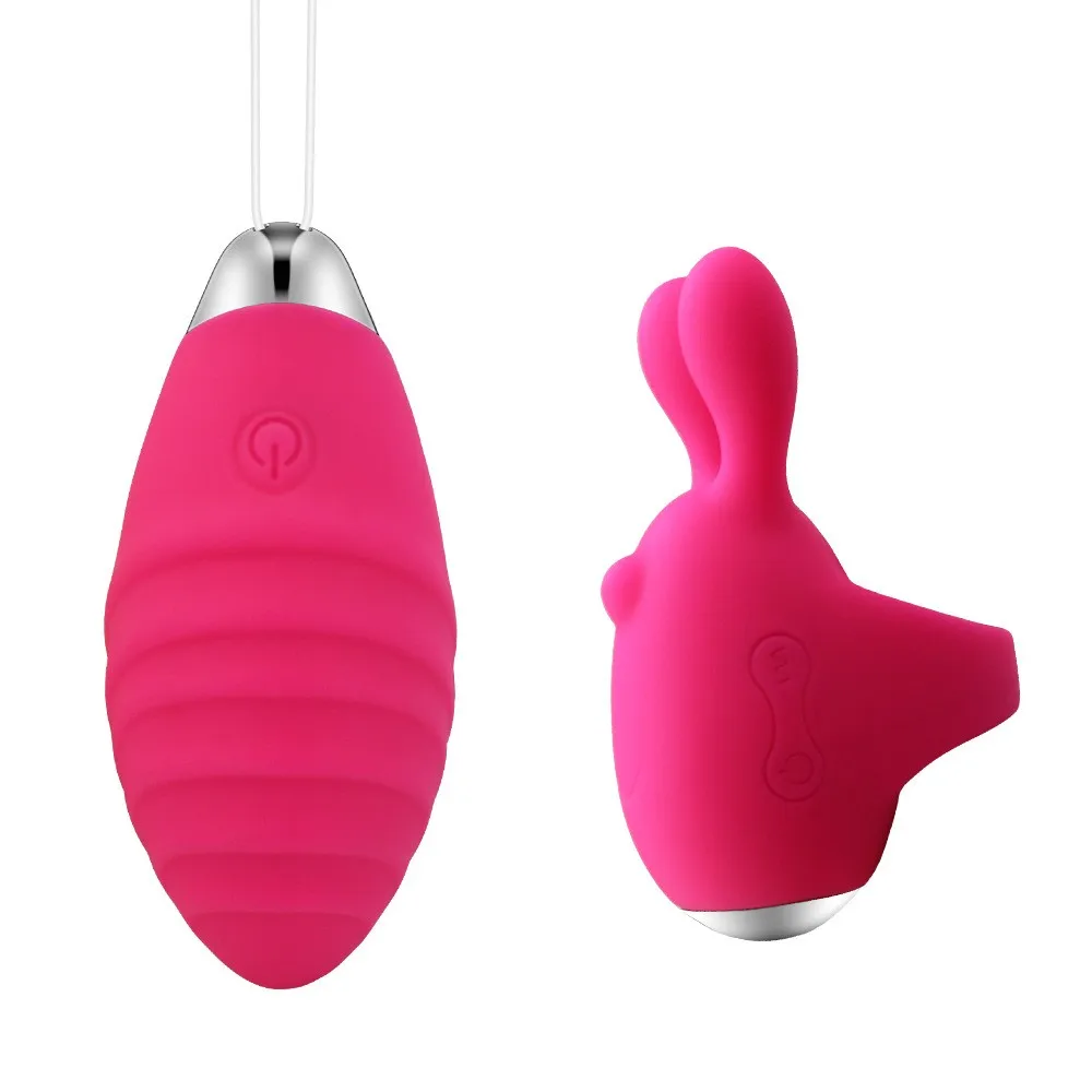 Usb Rechargeable Silicone Wireless Remote Control Egg Bullet Vibrator With Rabbit Shape Heated 0391