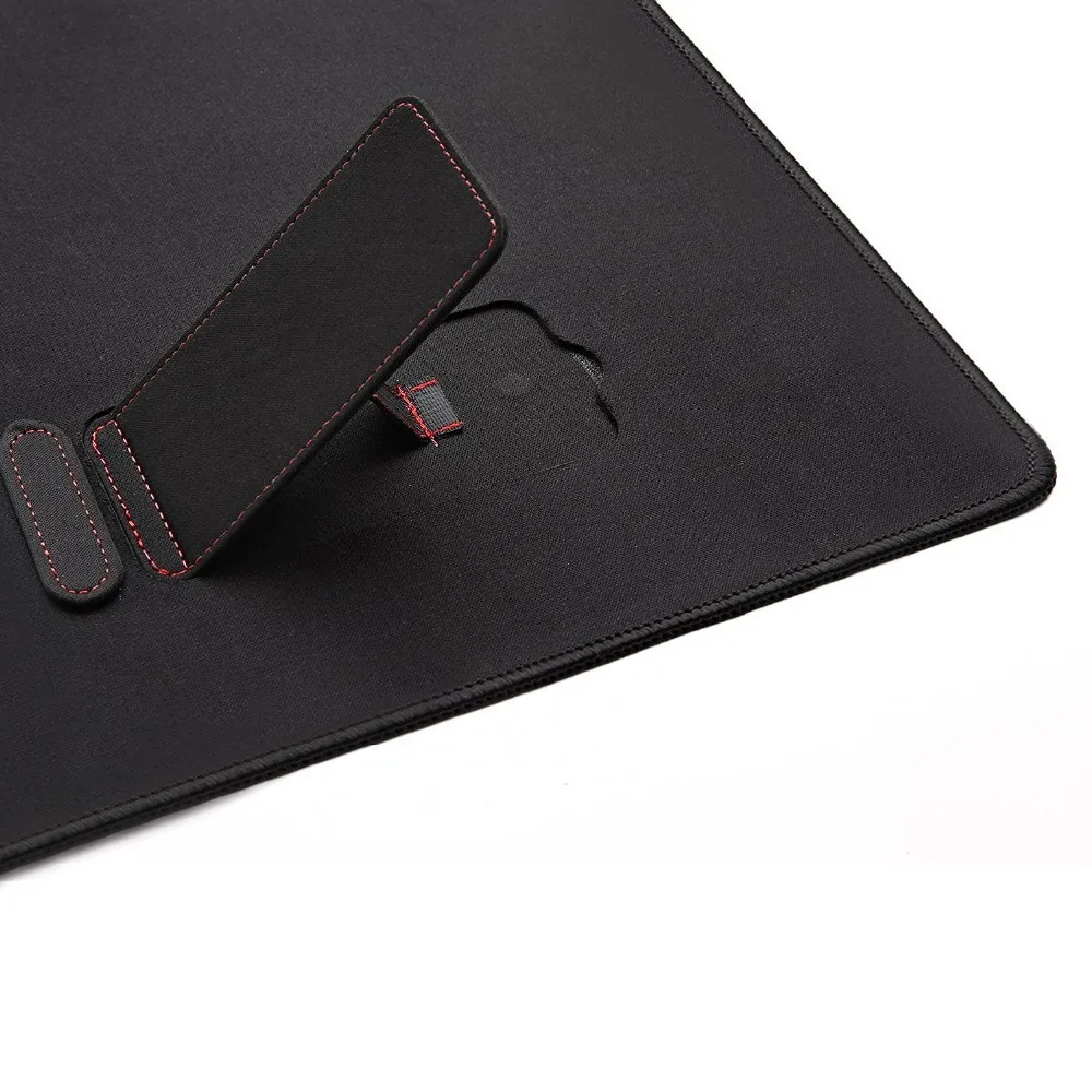 2018 Genuine Leather High Quality Office Black Square Corner Placemat