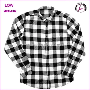 black and white checkered flannel shirt