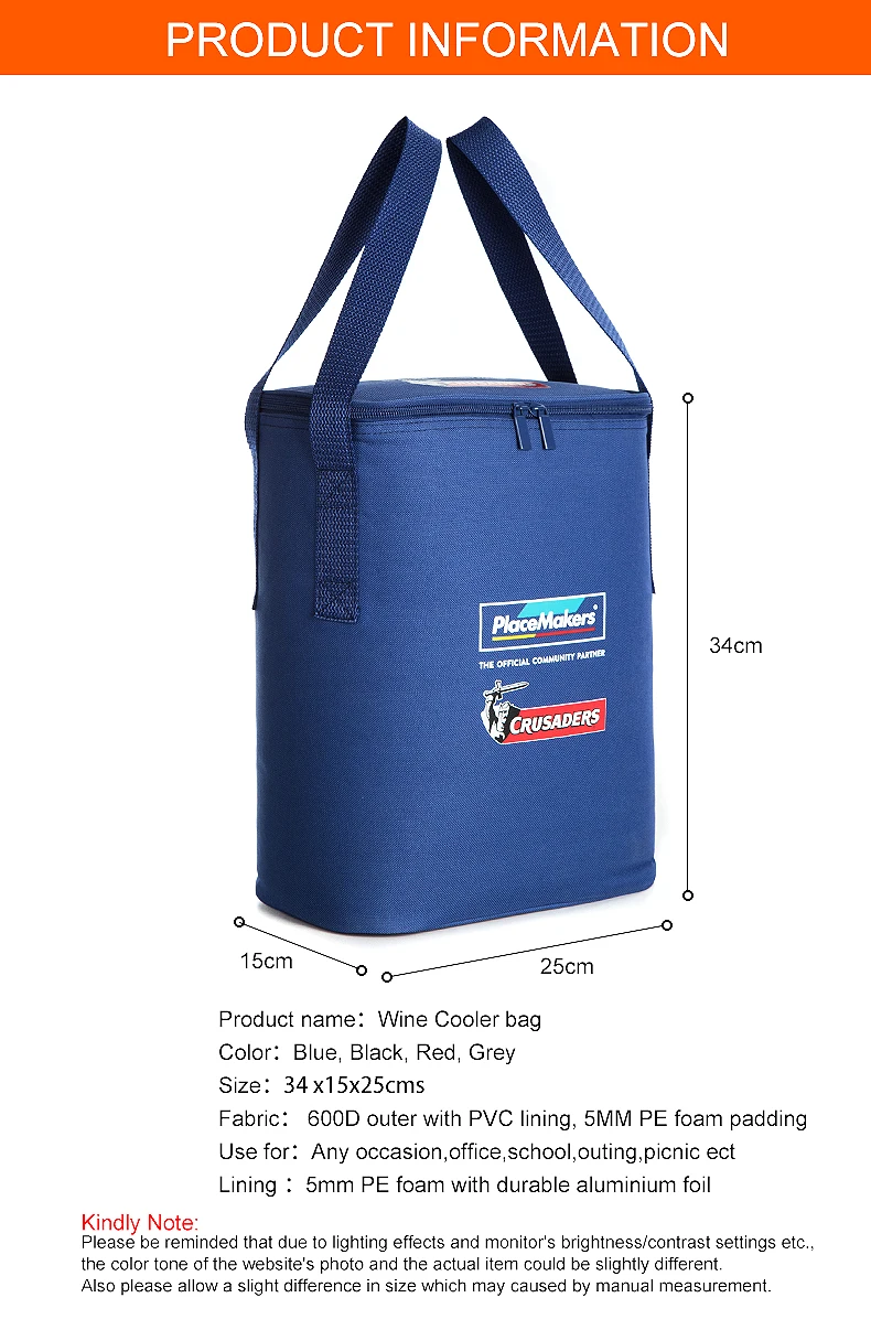 Osgoodway 2019 Factory Wholesale Custom Logo Waterproof Insulated Wine Lunch Cooler bag for Picnic Beach Travel