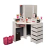 Corner Dressing Table with Lights and Mirror