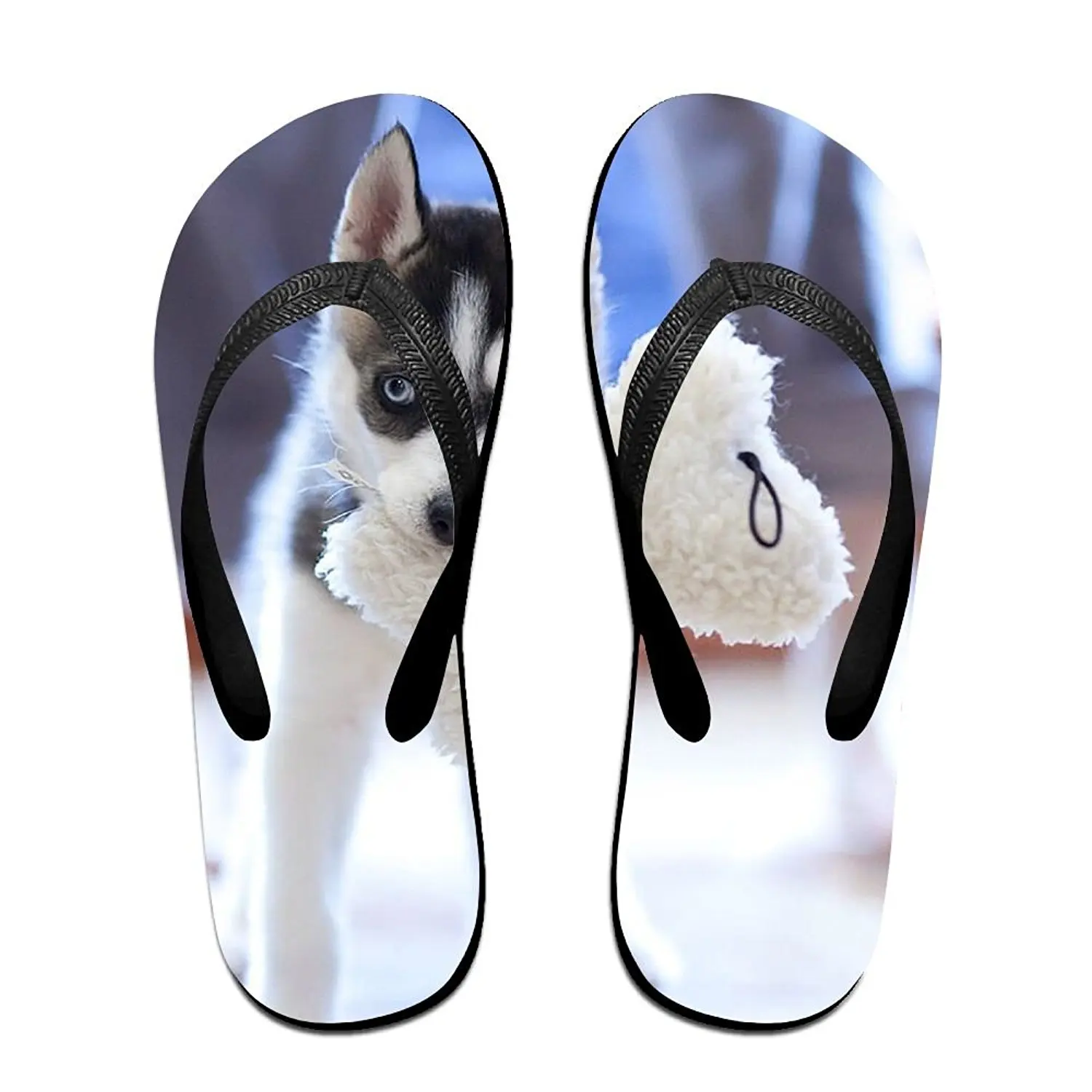Getime Cartoon 3D Husky Dog Cotton Slippers Warm Shoes