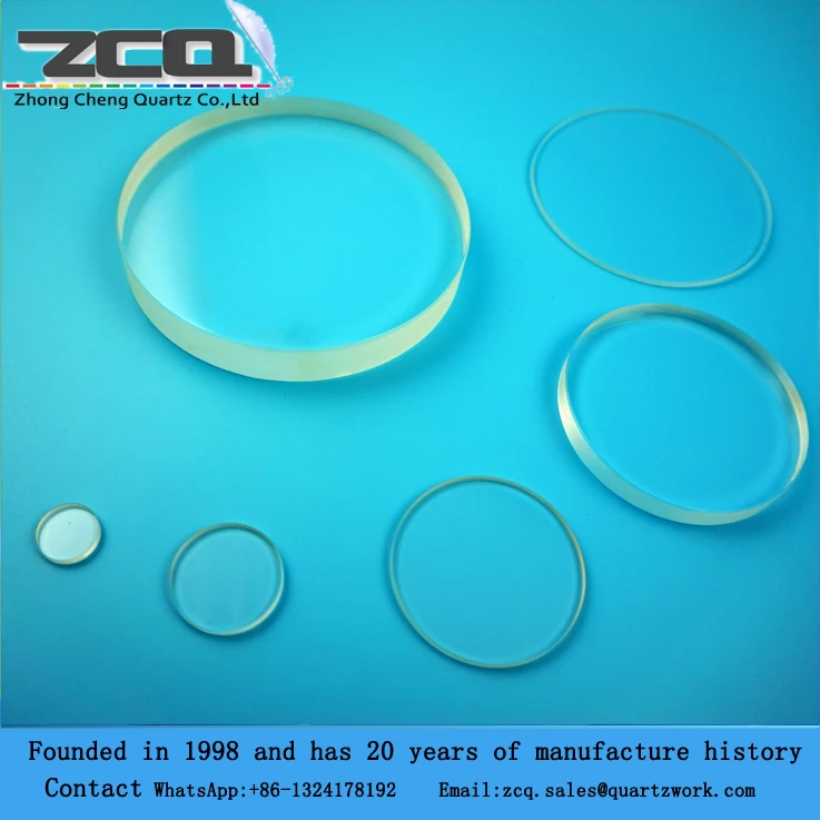 High Light Transmittance 92 99.5 Circular Transparent Uv Quartz Glass
