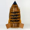 Professional custom wooden boat shape wine rack for sale