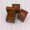 Heyco custom square original pine painted wooden 6 slot essential oil storage packaging box